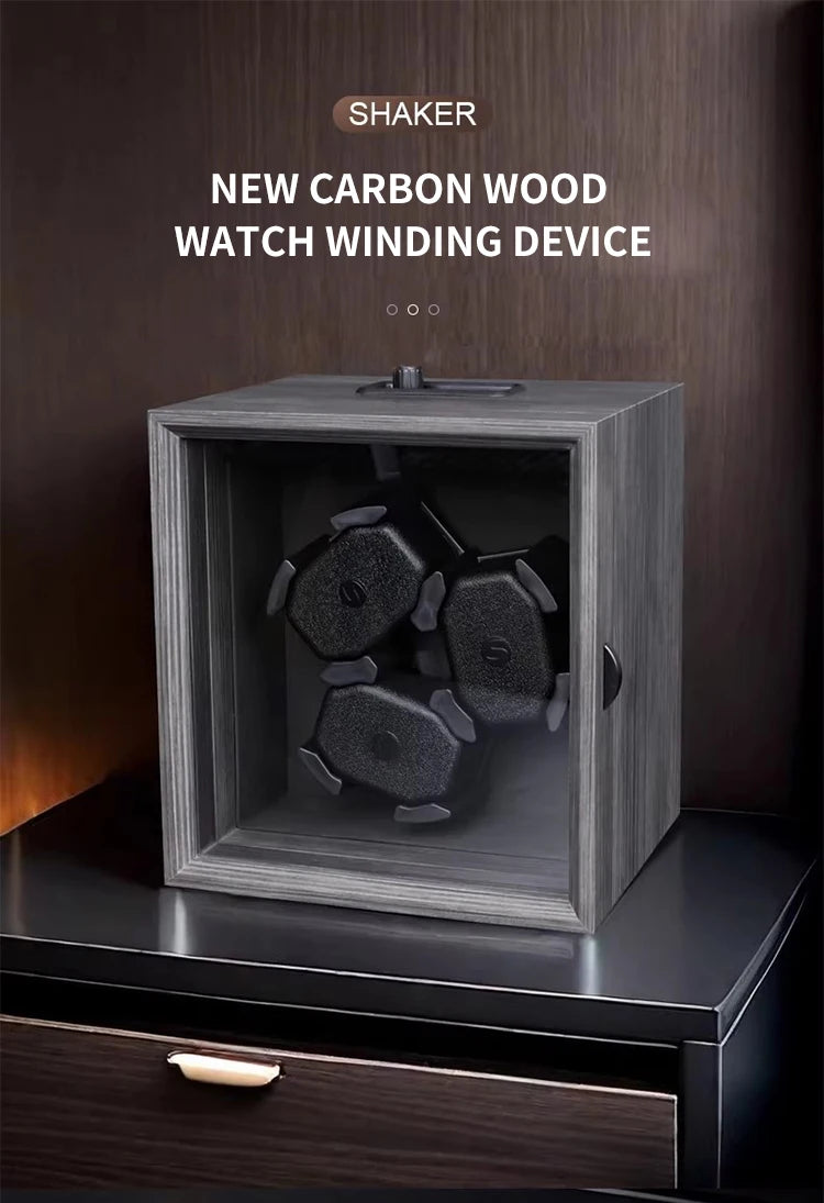 CCZIDONGH Watch Winder - Ebony texture