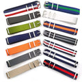 Multi-Colour Striped Nylon Watch Strap 1