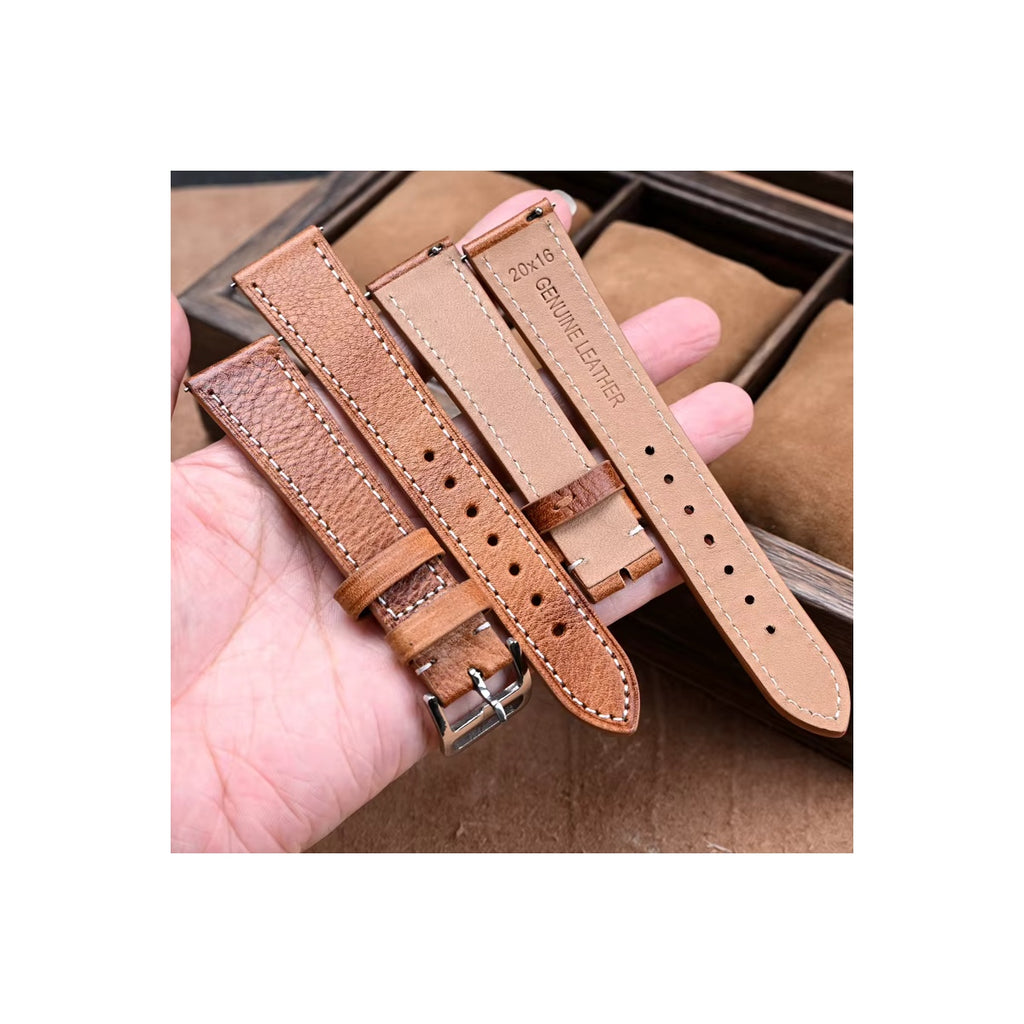 Oil Wax Genuine Leather Watch Strap 3