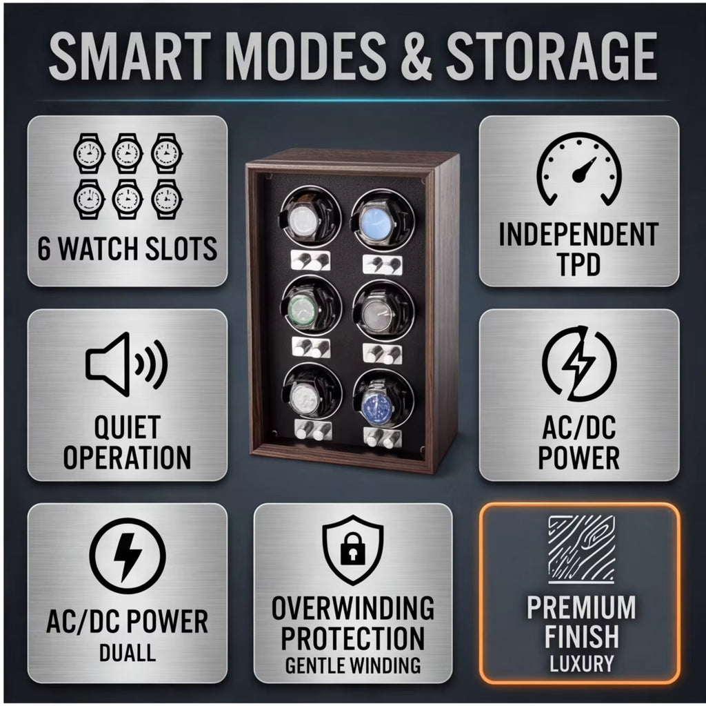 Lorvo 6-Slot Watch Winder