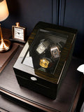Automatic Watch Winder - wooden texture, blue LED