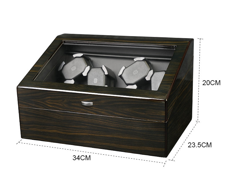 Automatic Watch Winder - wooden texture, blue LED